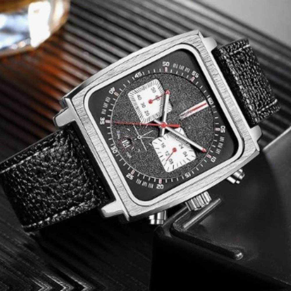 New Mens Luxury Rectangle Business Watch